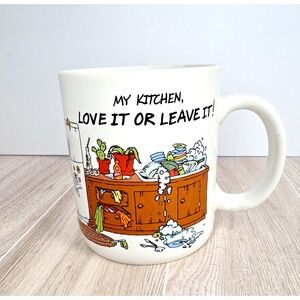 Hallmark My Kitchen Love It Or Leave It Mug Vintage Japan Funny Coffee Cup
